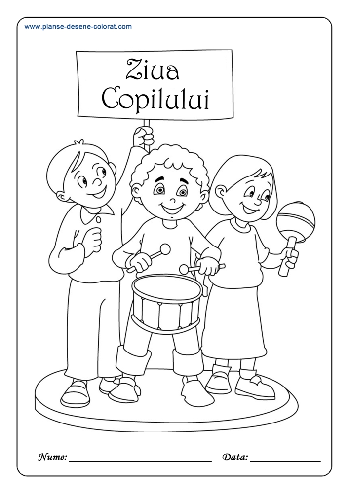 desene de colorat de ziua copilului